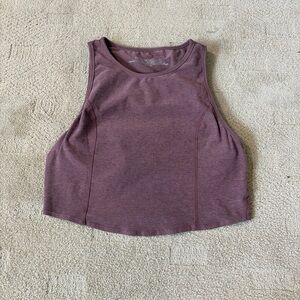 Beyond Yoga Crop Tank Top Built In Bra Athletic SZ XL MAUVE